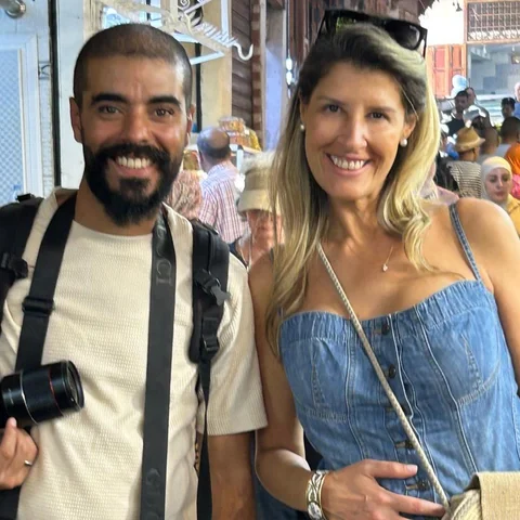 Majid, photographer and cinematographer, with Rachad Alini